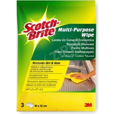 4 Adet Scotch Brite Genel Kullanım Amaçlı Renkli Temizlik Bezi 3'lü
