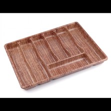 MiraLive Büyük - Ahşap Renk - 7 Bölmeli Çekmece Içi Kaşıklık 50X37CM (4887)