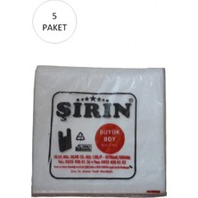 MiraLive Beyaz Kalın Atlet Poşet Büyük Boy 30X57 cm 1 kg 5 Paket (Takriben 225 Adet)