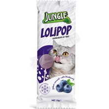 3 Adet Jungle Kedi Lolipop Yaban Mersinli 1,5 gr