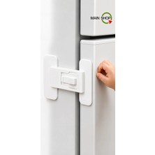 MAİN SHOP 1 Adet Buzdolabı Güvenlik Kilidi, Buzdolabı Kapı Sabitleme Tokası,kendinden Yapışkanlı M-360