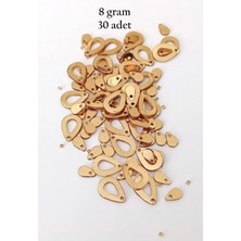 MiraLive Oya Abiye Bileklik Kolye Pleksi Metalik Plastik Pul Altın Renk 8 Gram 30 Adet - BNC496