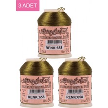 MiraLive 3 Adet Altınbaşak Oya ve Dantel Ipi 20 gr -  - No: 658
