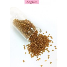 MiraLive Kesme Cam Boncuk 2mm - 20 Gram - Şeffaf Kahverengi -BNC306