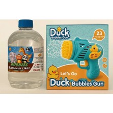 Matmel Duck Çok Delikli Pilli Köpük Atan Baloncuk Çıkaran Tabanca 23 Dilekli+ 500 ml Köpük Likidi