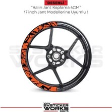 Sv Sticker Works Motosiklet Jant Kaplama Desenli Yarım Yüksek Kaliteli Folyo 1 Paket 1 Motosiklet Için