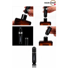 MAİN SHOP 1 Adet Doldurulabilir Mini Parfüm Şişesi 5 ml - Cep Parfüm Şişesi Siyah Renk M-230