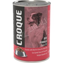 2 Adet Croque Dana Etli Konserve Yetişkin Köpek Maması 400 gr