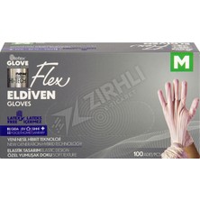 5 Adet Flex Pudrasız Eldiven M Boy 100'LÜ Krem