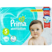 2 Adet Prima Aktif Bebek Junior (5 No) 46'lı Fırsat Paketi