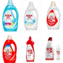 AQUABOR Doğal Mineralli Sıvı Çamaşır Deterjanı 59 Yıkama+ Renkliler Sıvı Form 59 Yıkama+ Bulaşık Deterjanı