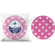 5 Adet Kbr Party Kağıt Tabak 22 cm Pembe 8'li