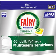4 Adet Fairy Hepsi Bir Arada Bulaşık Makinesi Deterjanı Limon Kokulu 140'LI