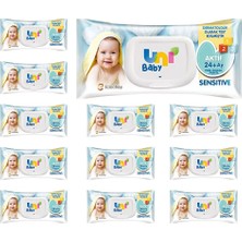 Uni Baby Aktif Sensitiv. Islak Mendil 24+ Ay 12X90 Adet