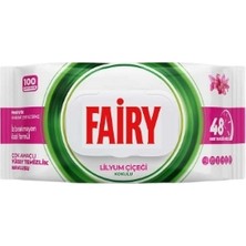 12 Adet Fairy Yuzey Tem.havlusu 100'LU Lilyum Cicegi 1 Adet