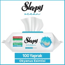 10 Adet Sleepy Ocean Yüzey Temizlik Havlusu Okyanus Esintisi 100 Lü