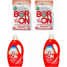 Boron Doğal Çamaşır Deterjanı Renkliler ve Beyazlar Için 104 Yıkama Toz ve Sıvı Form