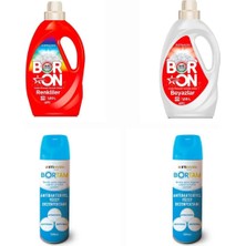 AQUABOR Doğal Sıvı Deterjan Boron Renkliler ve Beyazlar Için 26*2 + Bortam Dezenfektan 500 Ml*2 Adet