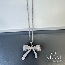 Eco Port Zirkon Taşlı Fiyonk Kolye - KL0018