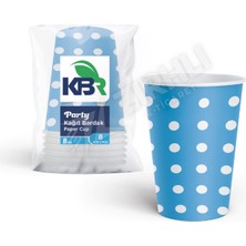 4 Adet Kbr Party 8 Oz Kağıt Bardak Mavi 8'li