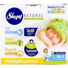 4 Adet Sleepy Yenidoğan Islak Pamuklu Havlu (3 x 40)