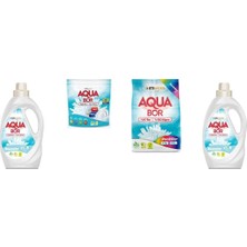 Eti Maden Aquabor Doğal Mineralli Sıvı Beyaz  + Tablet + 4 kg Renkliler + Sıvı Beyaz 4 Lü Set