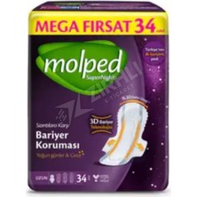 4 Adet Molped Mega Supernight Uzun 34'lü