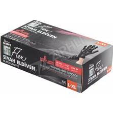 2 Adet Flex Pudrasız Eldiven L-Xl Boy 100'LÜ Siyah