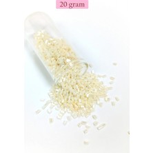 MiraLive Kesme Cam Boncuk 2mm - 20 Gram - Krem -BNC336