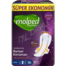 5 Adet Molped Supernight Gece 16LI Süper Ekonomik