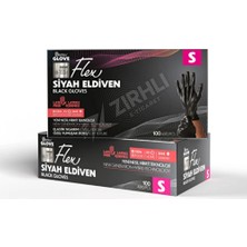 3 Adet Flex Pudrasız Eldiven S Boy 100'LÜ Siyah