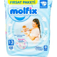 5 Adet Molfix Fırsat Paketi (3 No) Mıdı 68LI