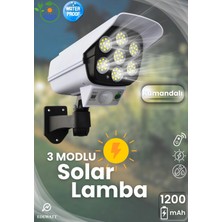 Edewatt Kamera Görünümlü Solar LED Lamba Güneş Enerjilli Su Geçirmez Uzaktan Kumandalı