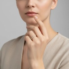 Stil Incisi/xupıng Jewelry Yuvarlak Zirkon Taşlı Yüzük