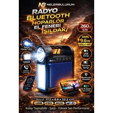 Byanes Çok Fonksiyonlu Şarjlı Bluetooth Radyo ve Kamp Lambası