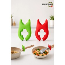 MAİN SHOP 4 Adet Mutfak Tencere Kapağı Kaşık Tutucu Standı Tava Tencere Kapağı Kaldırıcı M-50