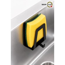 MAİN SHOP 1 Adet Yapışkanlı Paslanmaz Çelik Bulaşık Süngeri Kancalı Tutacağı M-Sng2