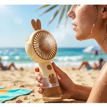 Byanes Mini El Vantilatörü, USB Şarjlı, Telefon Standlı, Taşınabilir Soğutucu