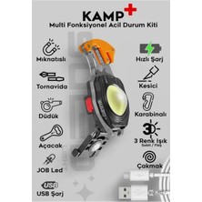 Byanes Şarjlı LED Kamp Feneri, Çakmak Mıknatıslı, Mini ve Taşınabilir