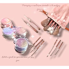Hb Tasarım Fırça Seti+Işıltılı Krem Far 4lü Set