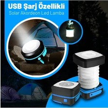 Byanes Tekne Için USB Şarjlı Solar Akordeon Beyaz LED Lamba