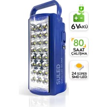 Byanes USB Şarjlı Kamp Lambası, 80 Saat Parlaklık, 24 LED Işıldak, 6V Akülü