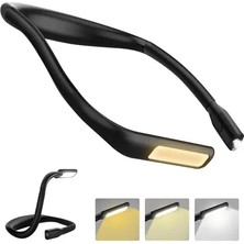 Byanes Işıklı LED Okuma Işık, Bükülebilir Boyun Lambası, Şarjlı, Rahat Kullanım