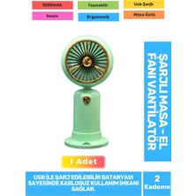 Byanes Hafif 2 Kademe Kablosuz Taşınabilir USB Pervaneli El Fanı