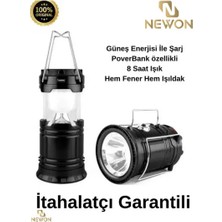 Byanes Şarjlı Güneş Enerjili Kamp Feneri, Portatif ve Güçlü Işık Kaynağı