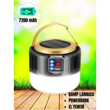 Byanes Güneş Enerjili Kamp Lambası 26 Smd LED Şarjlı El Feneri ve Powerbank