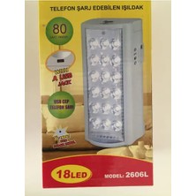 Byanes 2606 Model USB Şarjlı 18 LED Akülü Taşınabilir Işıklandırma