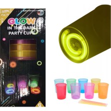 Urfakent Karanlıkta Yanan Gece Işığı Mega Glow Bardaklar 8 Adet 8.5 x 10.5 cm