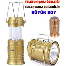 Byanes Büyük Boy Xxl Güneş Enerjili Kamp Feneri ve Powerbankli Işıklandırma