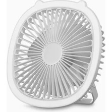 Byanes Mini USB Fan, LED Işıklı, Hız Kademeli, Taşınabilir Masaüstü Vantilatör